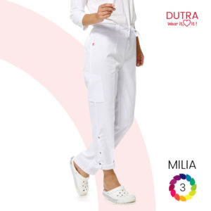 Pantalon médical retroussable à cordons