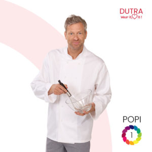 Veste de cuisine blanche 100% coton