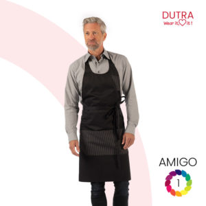 Tablier à bavette noir