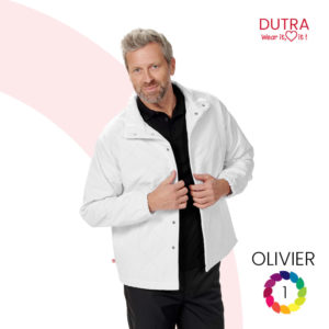 Veste professionnelle matelassée légère et souple, blanche