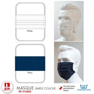Masque de Travail réutilisable à simple couche
