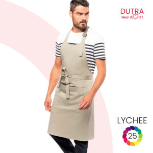 Tablier de Cuisine Professionnel avec poche en coton bio